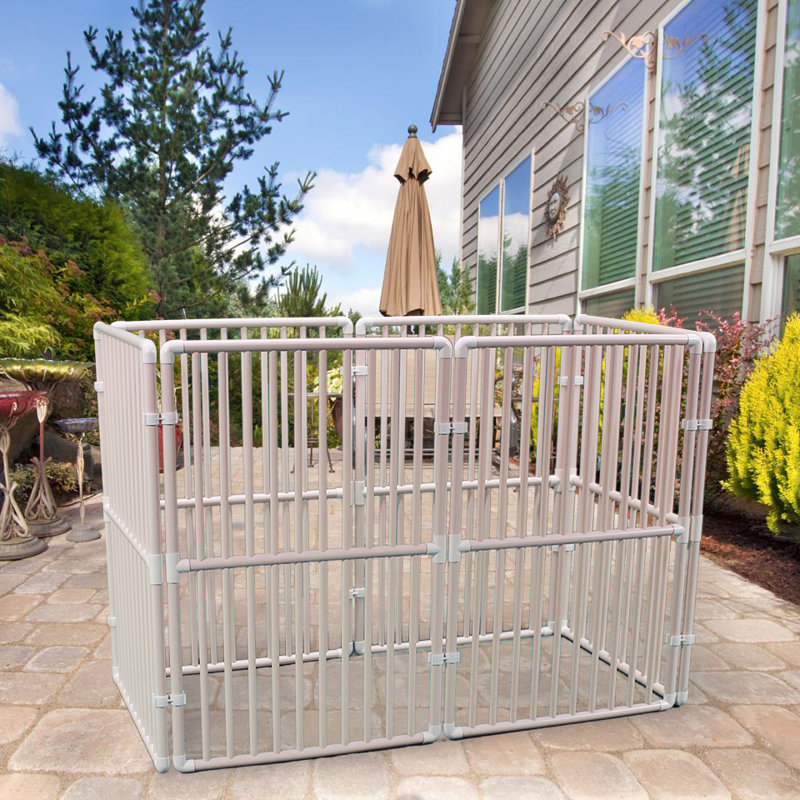 36'' White PVC Portable Pet Playpen with Door