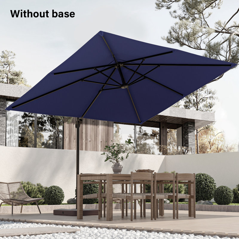Parasol en porte-à-faux 11,5 pi x 9 pi Shavonne, Marine
