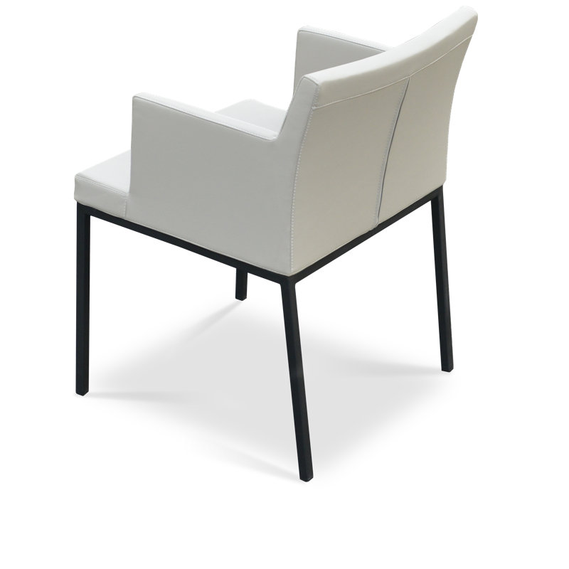 Fauteuil en cuir 22 po Soho, Noir