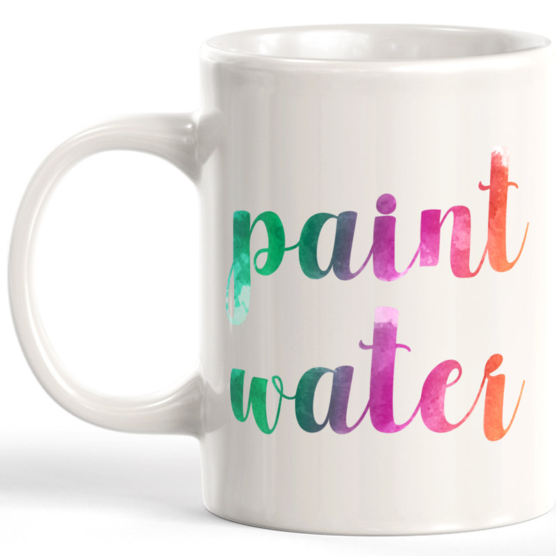 Tasse à café, 11 oz, Plastique, Peinture à l'eau
