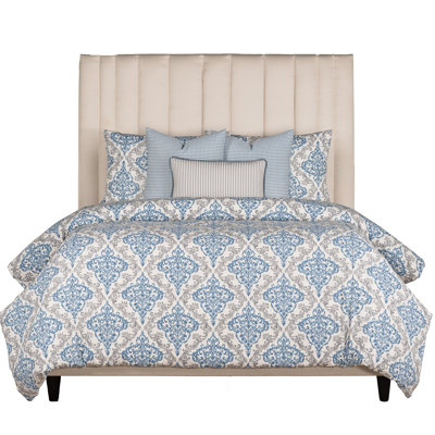Magnolia Home Fashions Anna Azure 100% Cotton Luxury Duvet Cover and Insert Set