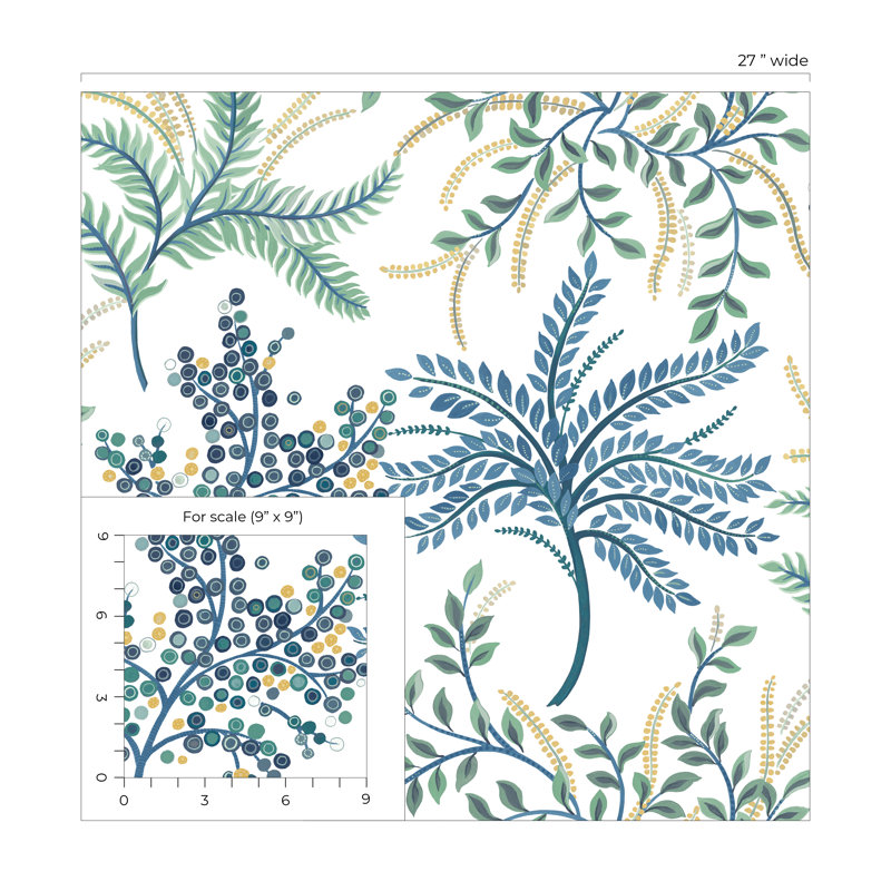 Rouleau de fleurs Ashantee, Jaune / vert / bleu / blanc