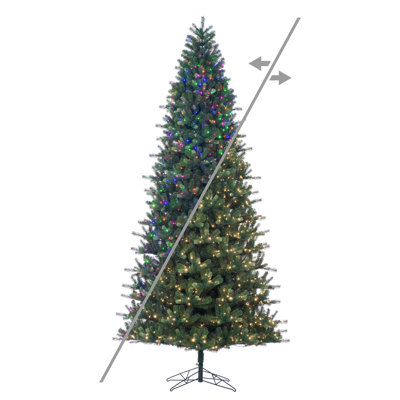 Vickerman 14' x 64" Vermont Spruce Artificial Pre-Lit Christmas Tree with LED Color Changing 3mm Low Voltage 6 Function Wide Angle Coaxial Lights