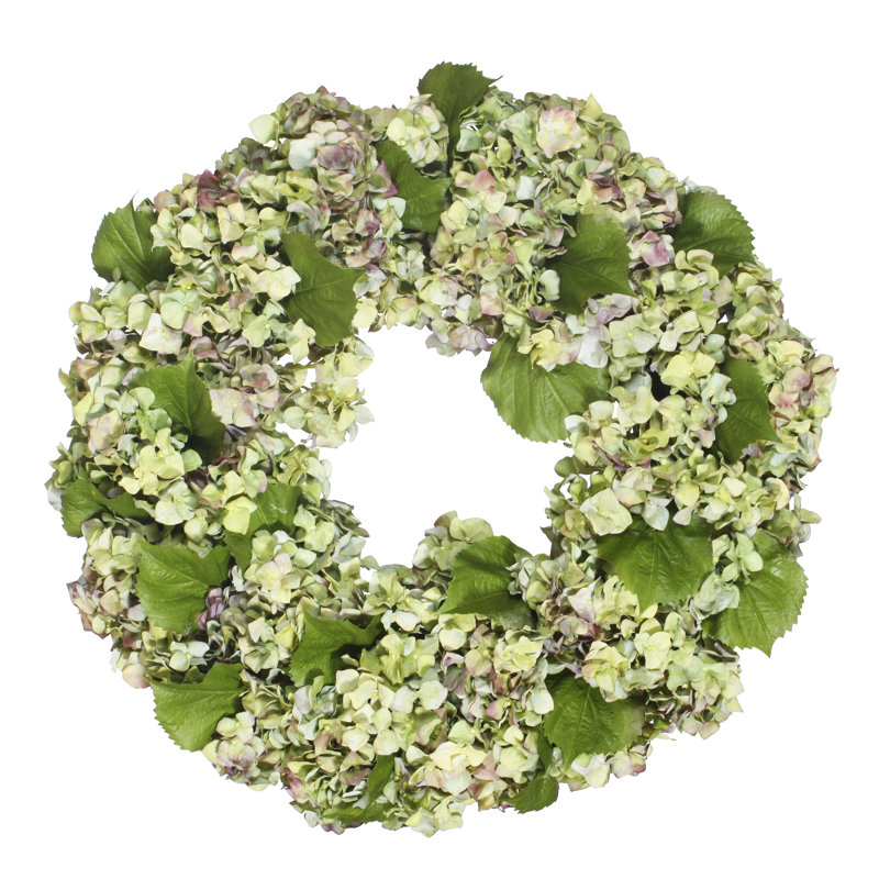 Garden Hydrangea Wreath, Red