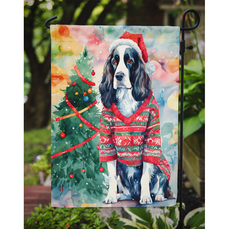 Double Sided Polyester Christmas, 15.5" H x 11.25" W
