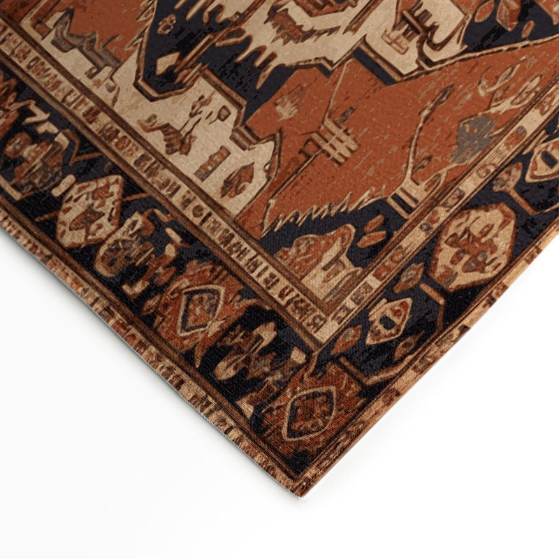Turkish Brown Indoor and Outdoor Area Rug, Rectangle 5' x 7'