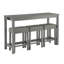 Ensemble de table de bar 4 pièces avec tabourets et prises de courant Miles-165969932
