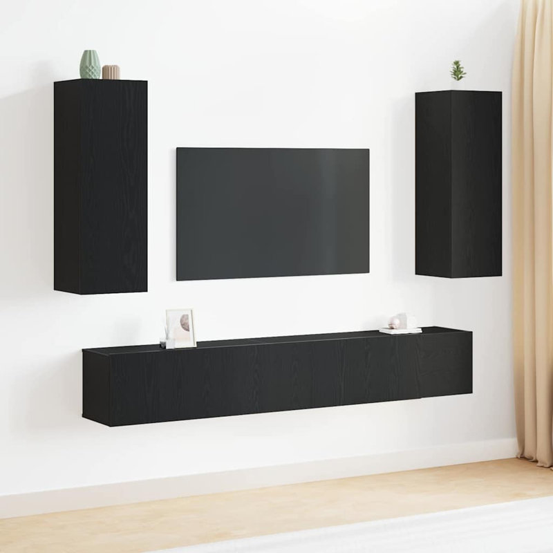 Unfinished Floating Entertainment Centre for TVs up to 88", 90cm H x 160cm L x 30cm W