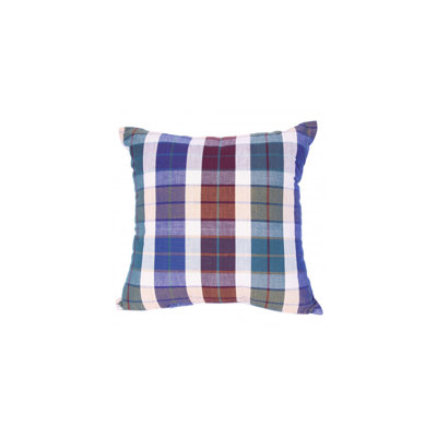 Morocco Plaid Cotton Throw Pillow
