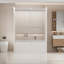 Porte de baignoire coulissante double sans cadre, porte de douche de baignoire à dérivation à fermeture douce