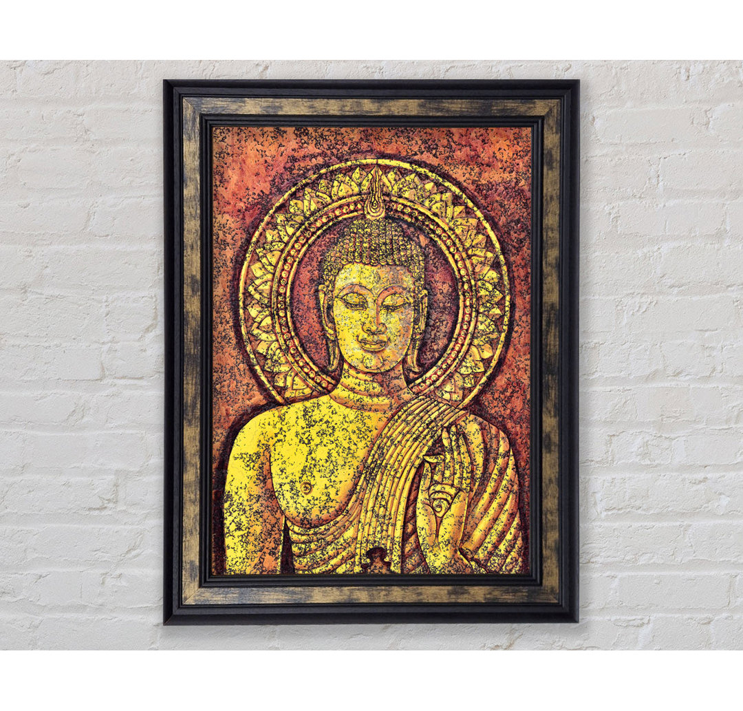 Goldener Buddha 1 - Einzelner Bilderrahmen Kunstdrucke