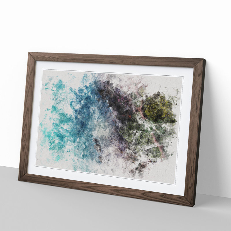Ko Lan in Thailand - Picture Frame Graphic Art, 36cm H x 48cm W x 2cm D, Walnut Framed