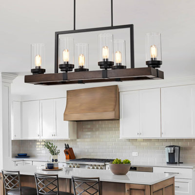 Semi Flush Mount Ceiling Light, 6-Light Modern Black Chandeliers For Entryway, Farmhouse, Geometric Pendant Lights Kitchen Island, Light Fixtures For Dining Room Ceiling, Industrial Metal Chandelier For  Dining Room, Living Room, Kitchen
