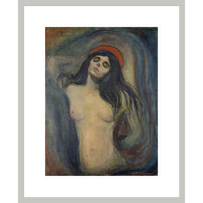Madonna par Edvard Munch - estampe numérique encadrée, 21.58" H x 17.75" W