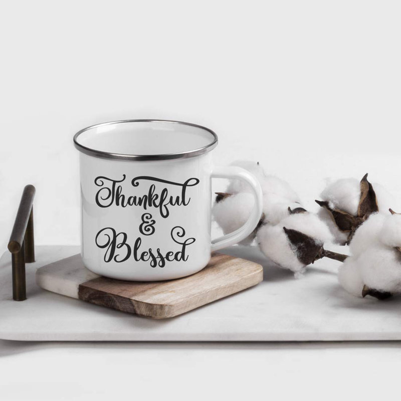 Kanye Thankful & Blessed Camping Mug