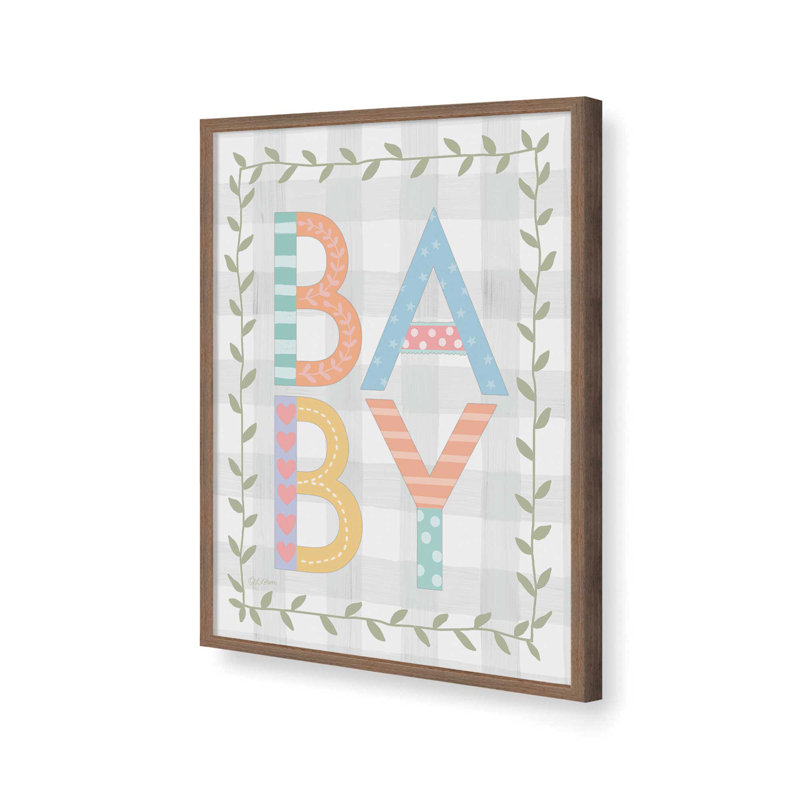 «Baby» par Lisa Larson, reproduction d'art, L 12 po x H 16 po, Brun, Impression encadrée