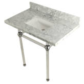 Kingston Brass Carrara 30'' Free Standing Single Bathroom Vanity with ...