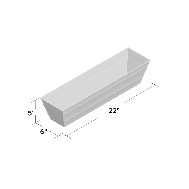 Jaimee-Lea Metal Window Box Planter, Nantucket Blue