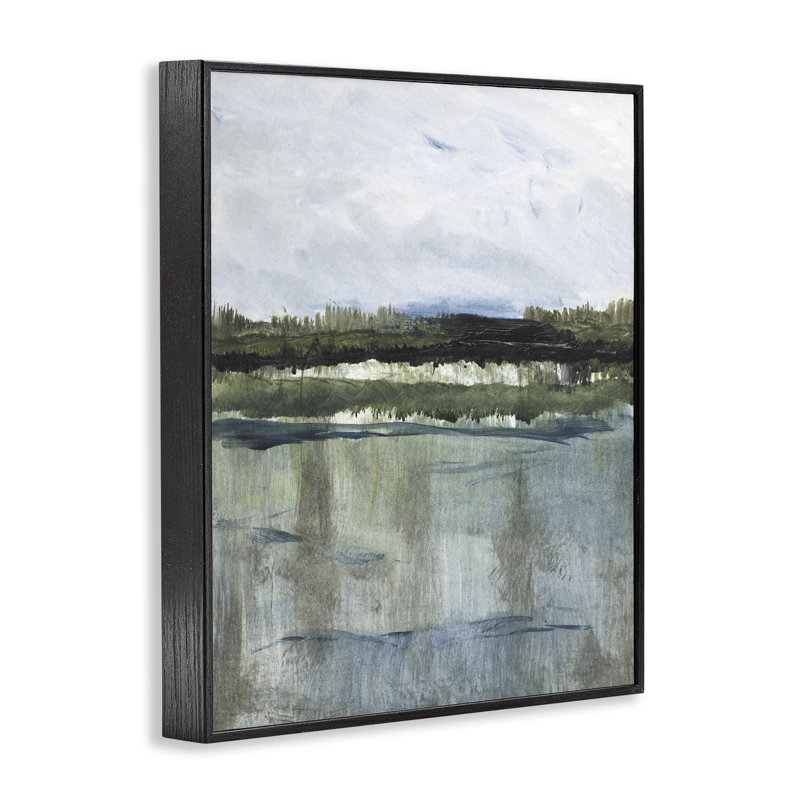 Giclée encadrée par Northwest Lakeside View, conception de Lanie Loreth, Giclée encadrée noir minuit, H 30 po x l 24 po