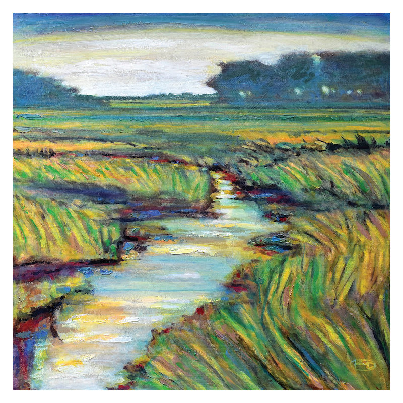 « marémotrice creek », reproduction sur toile, H 18 po x l 18 po x P 1,5 po
