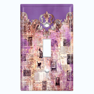 Patterned 1 - Gang Toggle Light Switch Standard Wall Plate
