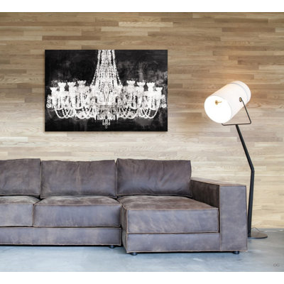 «Decadent Soiree», impression sur toile tendue en noir et blanc