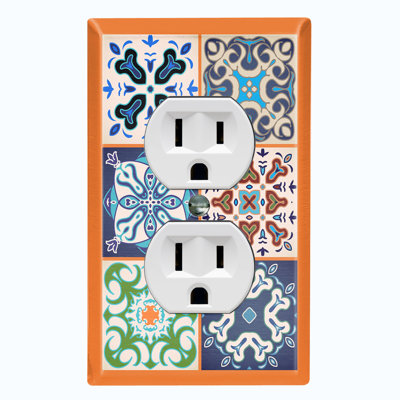Patterned 1 - Gang Toggle Light Switch Standard Wall Plate