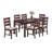 Contemporary Rectangular Solid Wood Table - Antique Cherry With Coated Surface Dining Color Finish