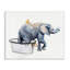 Charmant éléphant rustique dans un bain moussant par Jennifer Redstreake - reproduction d'art-1841388098-1843976368