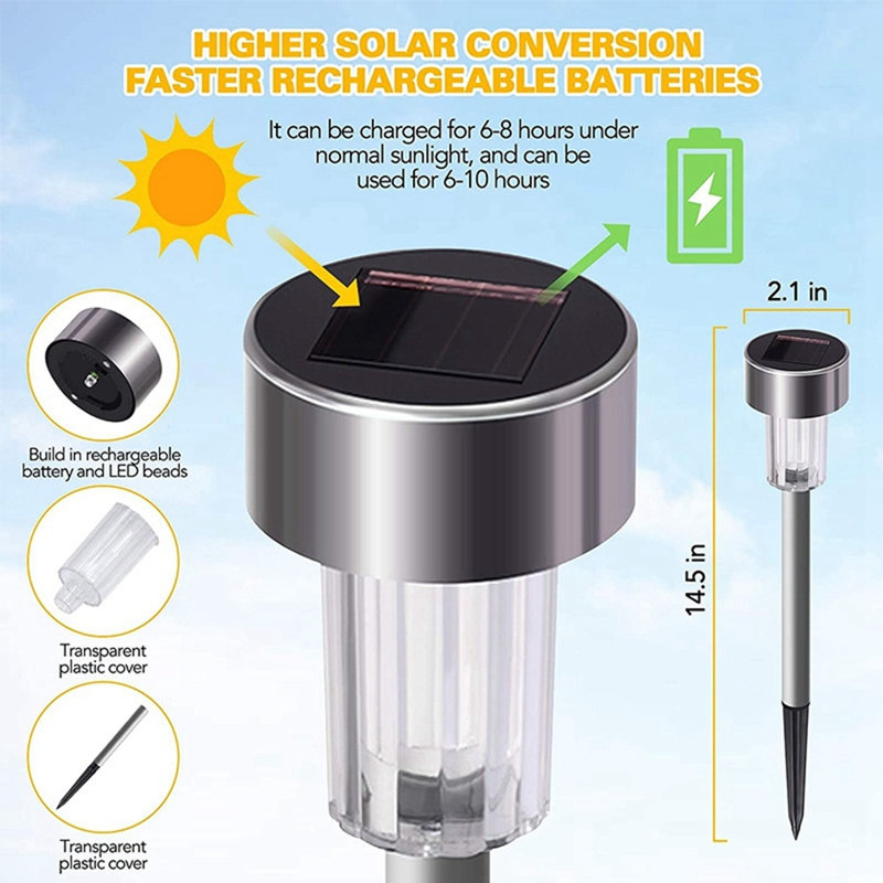 Ensemble de lumières de sentier intégrées à énergie solaire noires à basse tension DEL