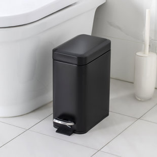 Creative Scents Dublin Bathroom Trash Can with Lid - Decorative Resin Small Garbage Can Bin for