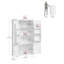 Garde-manger H 53 po Arzate, 6 tablettes de porte, 2 tablettes réglables