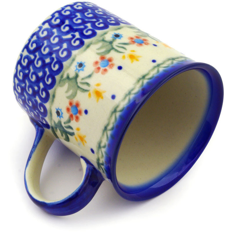 Spring Flowers Handmade Stoneware Coffee Mug