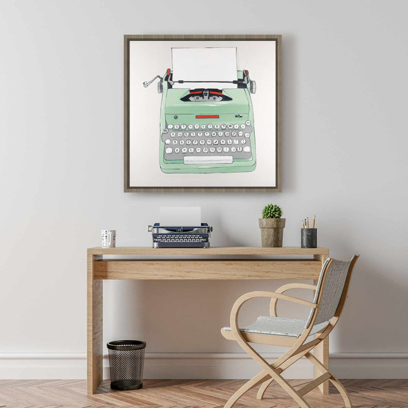 Toile encadrée «Mint Typewriter» | Décoration rétro Neo Home