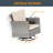  5 Piece Wicker Conversation Set with Cushions and Rocking Swivel Chairs-1902755354