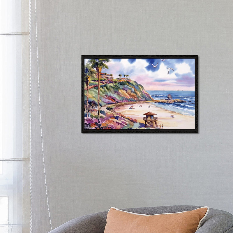 Salt Creek Beach by Bill Drysdale - Painting on Canvas, 66.04 cm H x 45.72 cm W, Black Framed