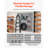 Slat Wall Paneling, 4 x 4 ft, PVC Garage Slatwall with Modular Design, Grey Slat Wall Easy-to-Install Adjustable Slatwall Panel with Coupling Structure & DIY Cutting, Fits for Storage & Display-781810331-781810327