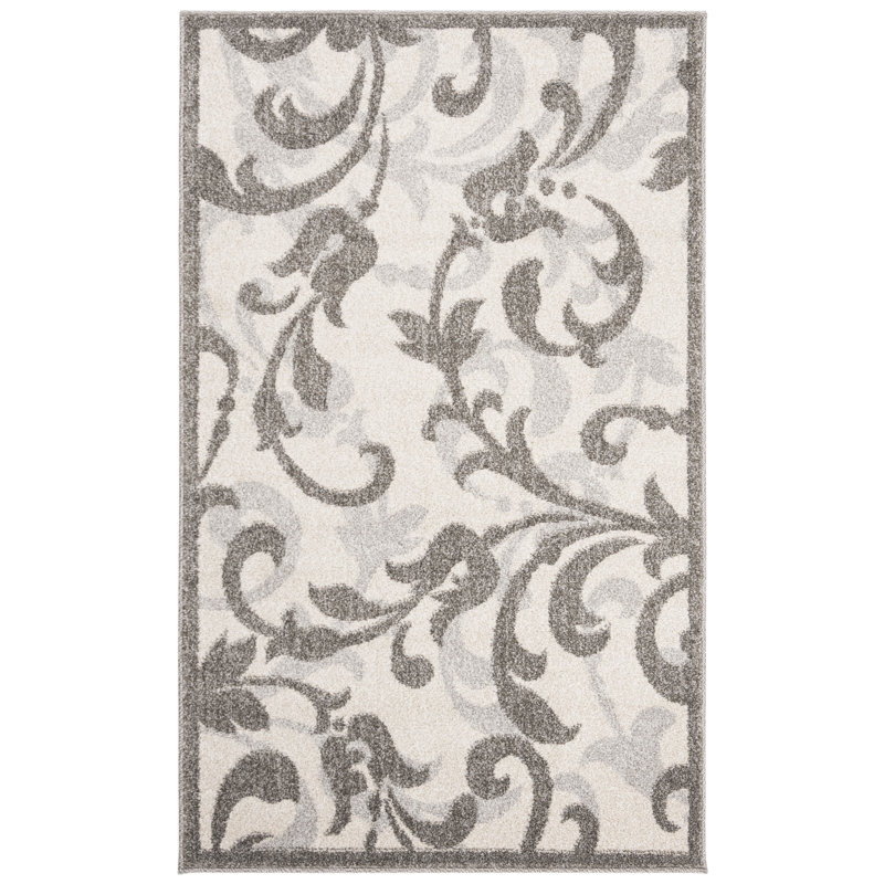 Tapis ivoire / gris Ammundsen, Rectangle 3 pi x 5 pi