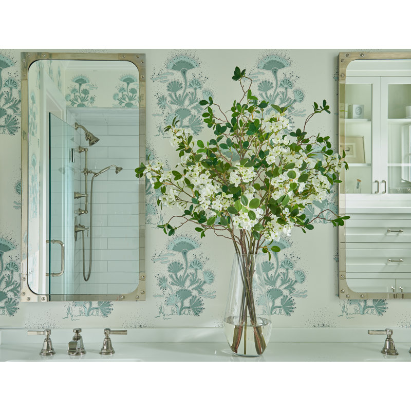Mixed Blossoms in Glass Vase