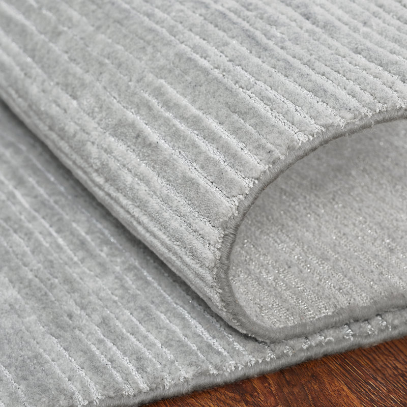 Hollmon Hand Loomed Striped Indoor Rug, Rectangle 6' x 9'