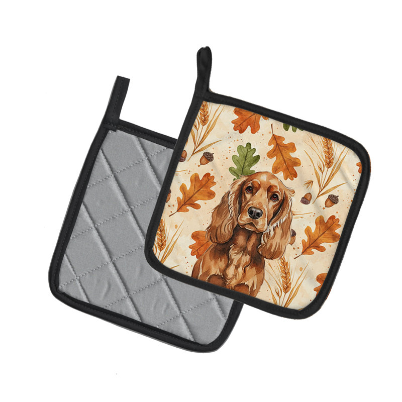 Paire de supports à casserole rouge English Cocker Spaniel Heirloom