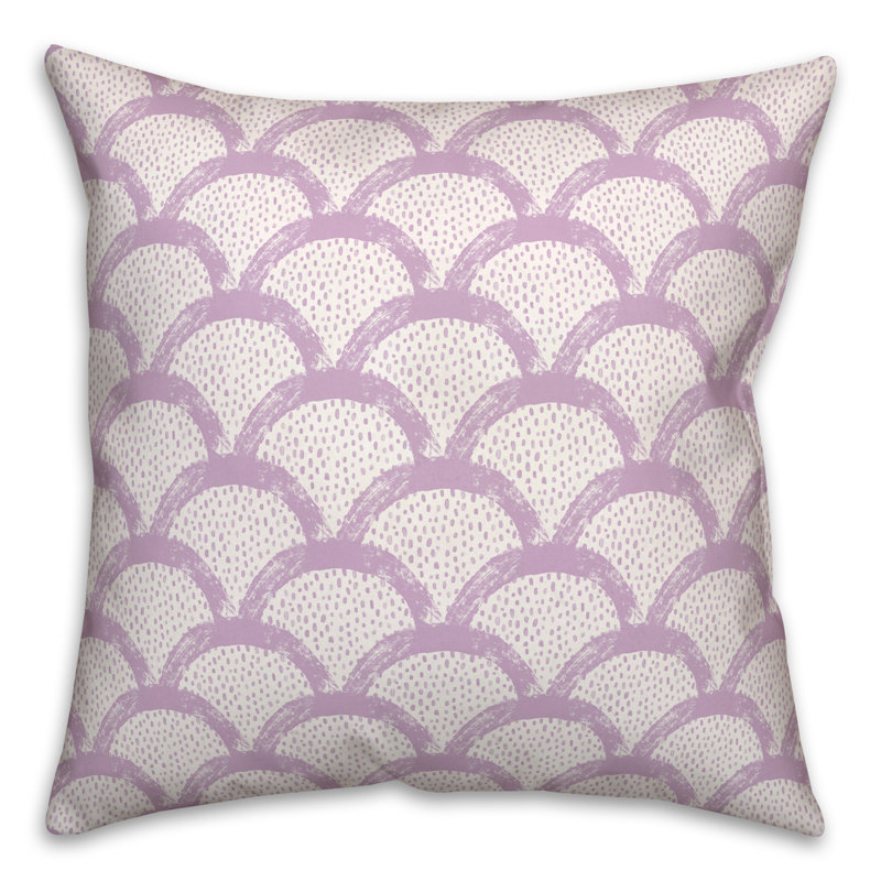 Scallop Outdoor Throw Pillow, Purple, 20" x 20"