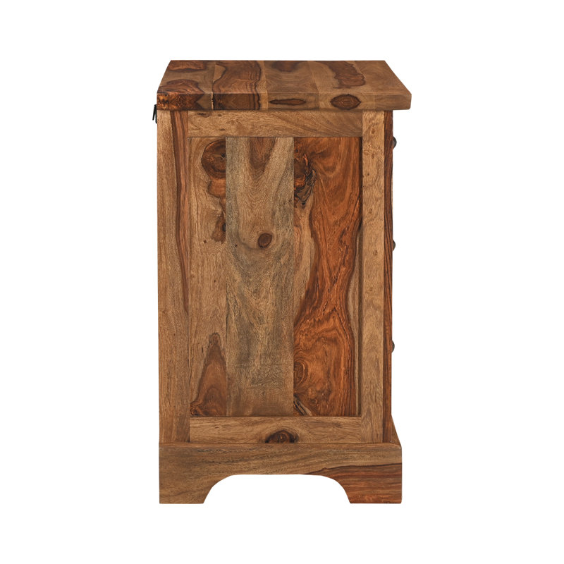 Chaliyah 25'' W Solid Wood Nightstand, Natural