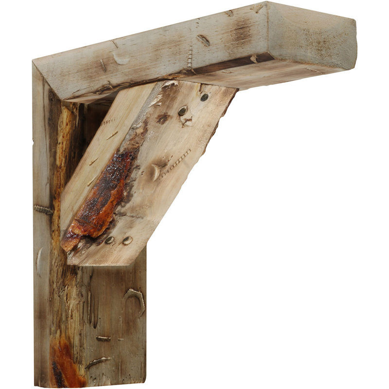 Support de ferme rétro, Bois de grange naturel, H 10 po x l 3,5 po x P 8 po