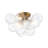 3-Light Cluster Glass Bubble Semi-Flush Mount