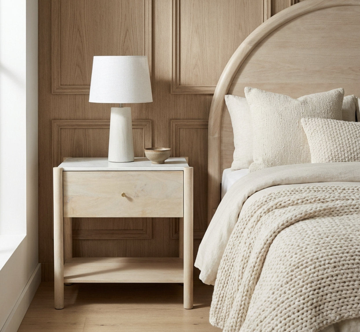Amity Nellie 23.5" Nightstand, Natural