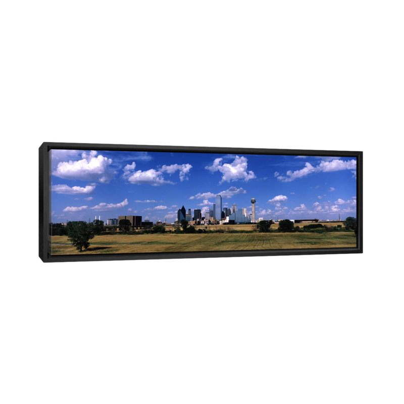 « horizon dallas tx », reproduction de photo sur toile, H 12 po x l 36 po x P 1,5 po, Toile avec cadre noir