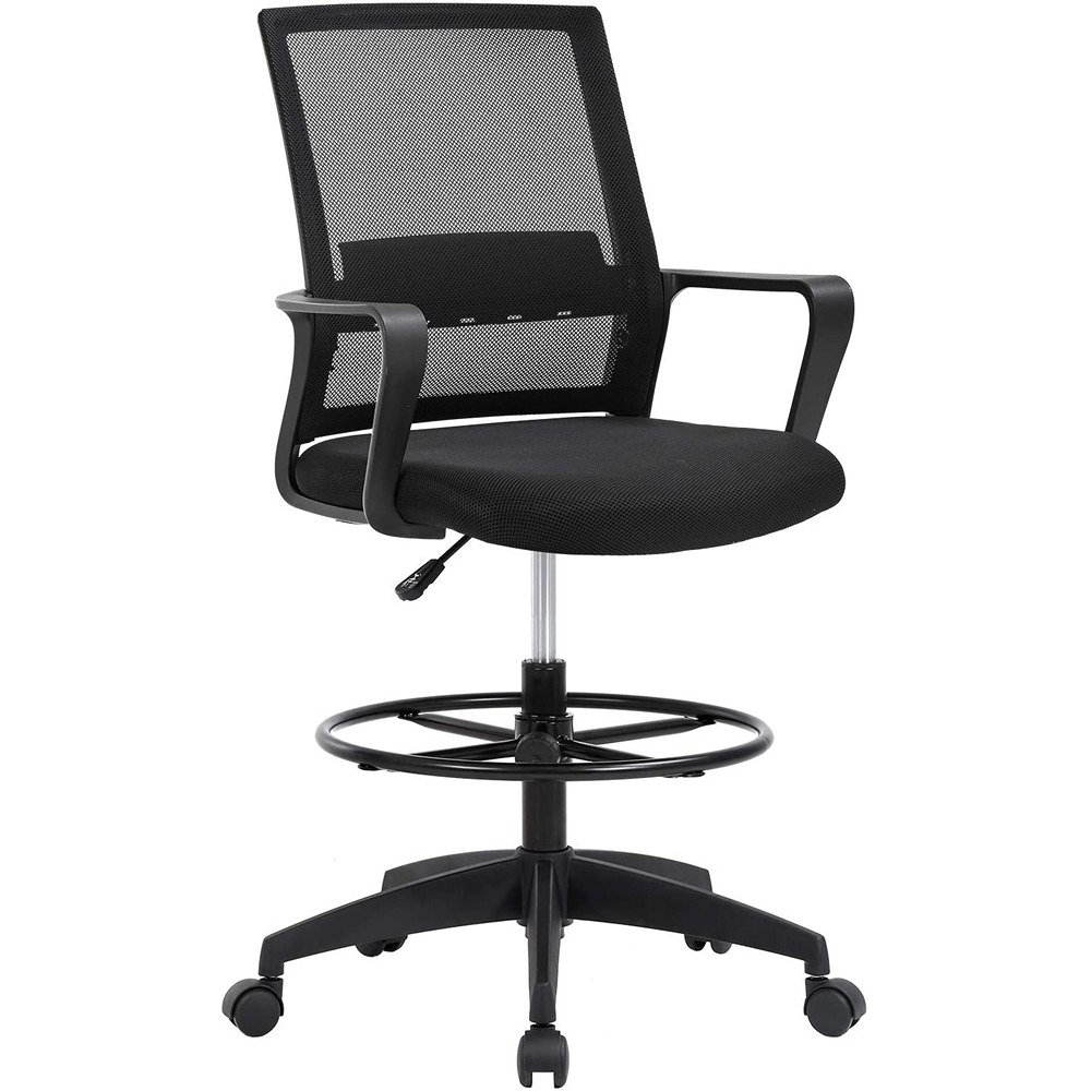 Inbox Zero Polyester Blend Drafting Chair & Reviews | Wayfair