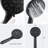 Wall Mounted Shower System With Tub Spout - Matte Black. 2 In 1 Dual Faucet Valve. 7 Spray Modes For Stress Relief. All Metal. 1.8 Gpm Flow Rate. 59" Hose Length. 1/2" Connection Black High Faucet.