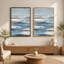 Art mural dynamique sur toile avec cadre flottant, océan dynamique-1247512550-1247512557